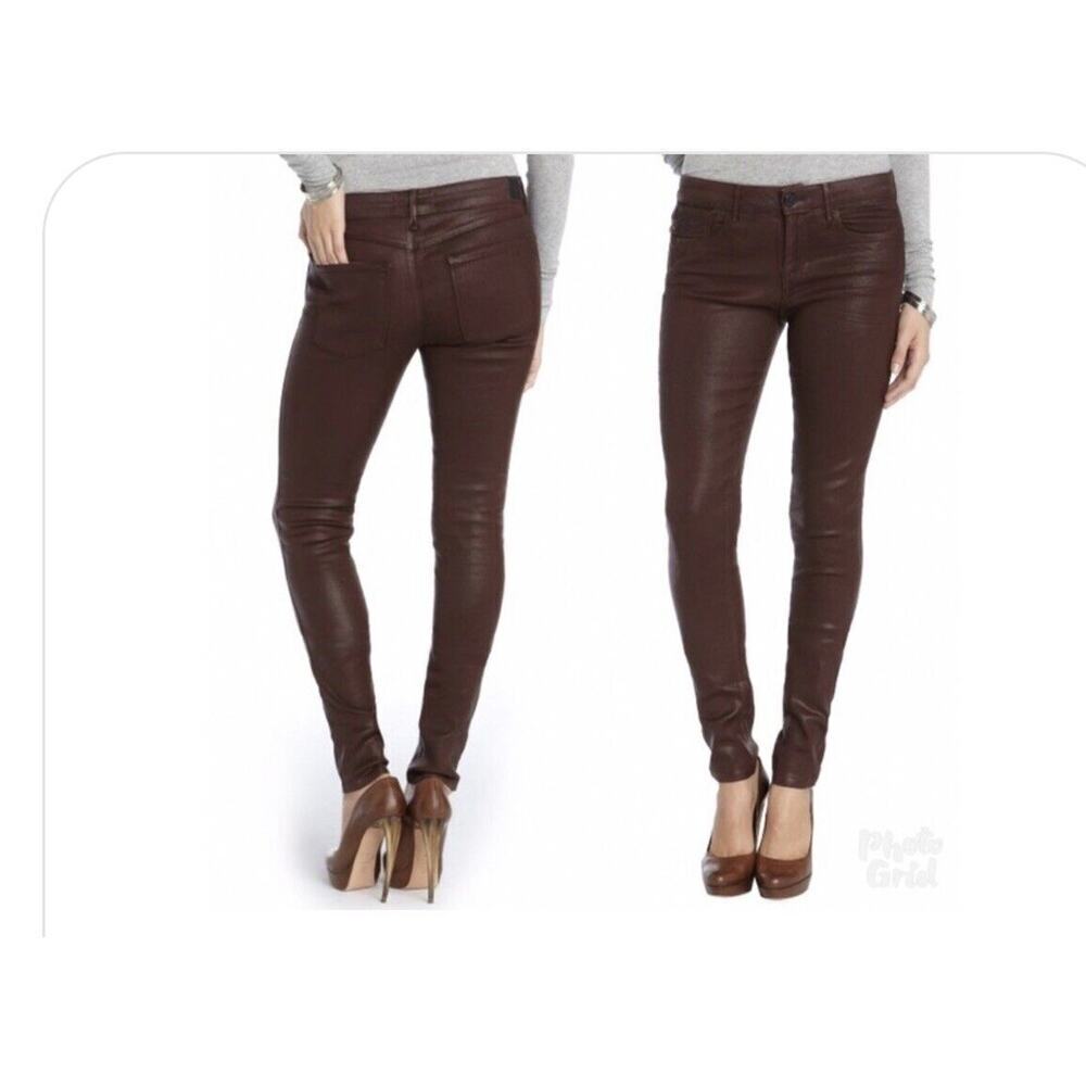 Habitual‎ Red / Chianti/Maroon Coated Skinny Jeans Size 31 x 34